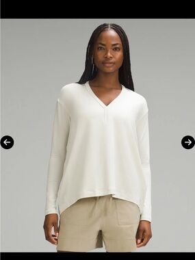 Lululemon Back in Action V-Neck Long-Sleeve Shirt